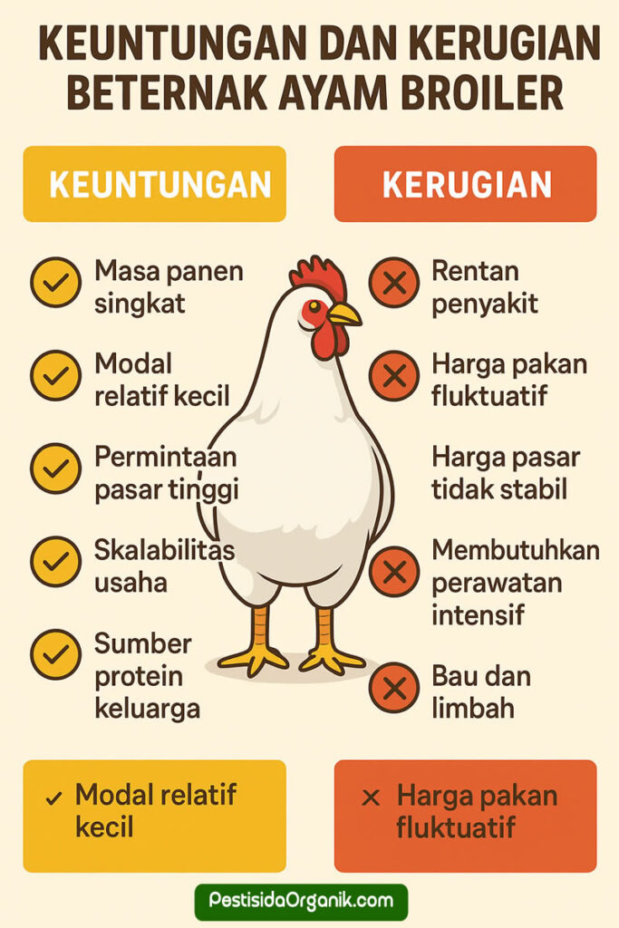 keuntungan dan kerugian beternak ayam broiler