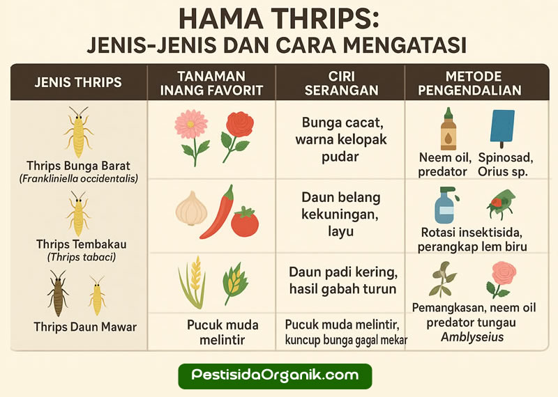 hama thrips jenis-jenis dan cara mengatasinya infografis